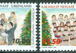 Grönland – F  636-637a Jufrimärken 2014, 2 kpl **