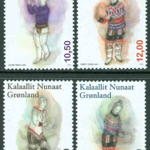 Grönland – F  662-665a Kvinnliga nationaldräkter, 4 kpl **