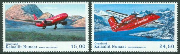 Grönland - F  671-672 Civilflyget VI, 2 kpl **