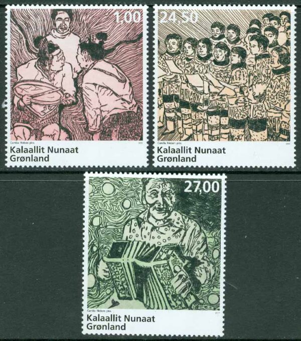 Grönland - F  687-689 Grönländsk musik, 3 kpl **