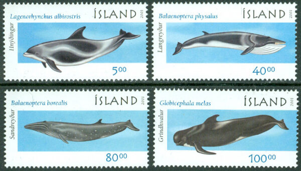 Island - F 1022-1025 Havens däggdjur III, 4 kpl **