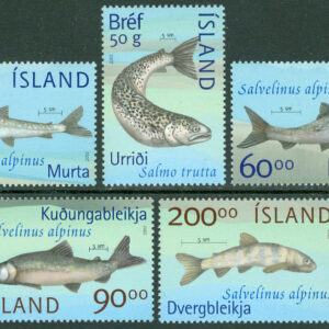 Island – F 1047-1051a Faunan i Thingvallavatn, 5 kpl **
