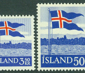 Island – F  361-362 Islands flagga, 2 kpl **