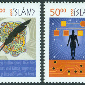 Island – F  986-987 Millennieskiftet, 2 kpl **