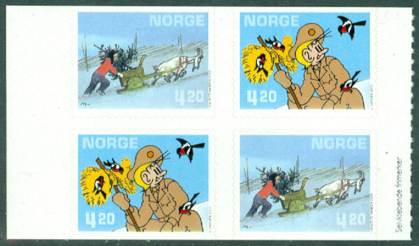 Norge - F 1401-1402 Norska tecknade serier, 4-block kpl **