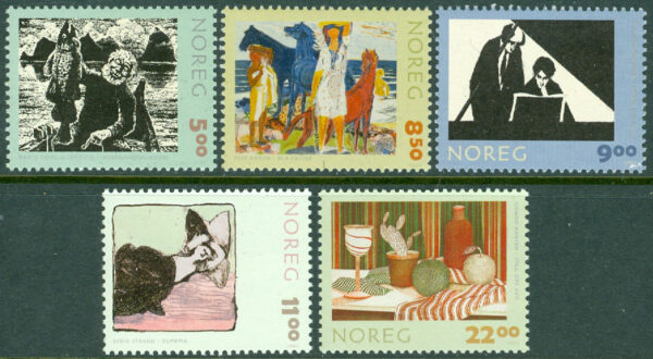 Norge - F 1490-1494 Norsk grafik, 5 kpl **