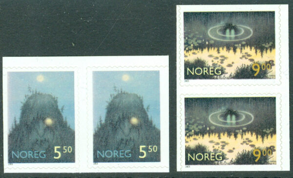 Norge - F 1496-1497 Äventyrfigurer, 4 kpl **