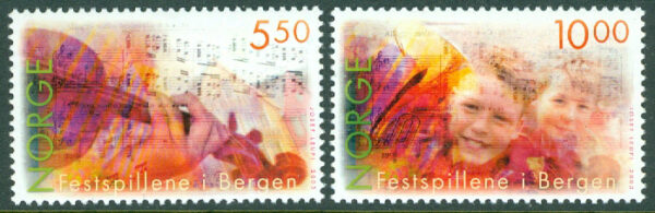 Norge - F 1498-1499 Festspelen i Bergen, 2 kpl **