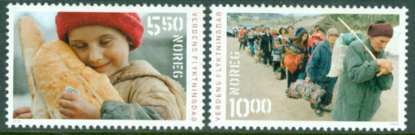 Norge - F 1502-1503 Världsflyktingdagen, 2 kpl **