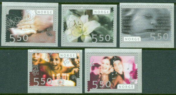 Norge - F 1507-1511 Anledningsfrimärken, 5 kpl **