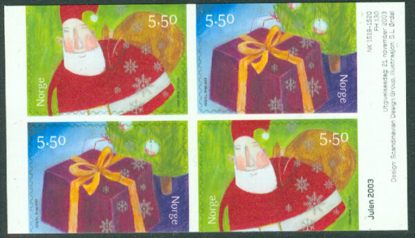 Norge - F 1519-1520 Julfrimärken 2003, 4-block kpl **