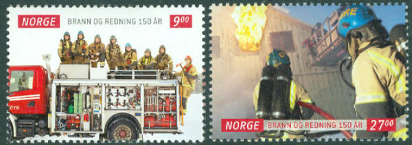 Norge - F 1787-1788 Brand och räddning 150 år, 2 kpl **