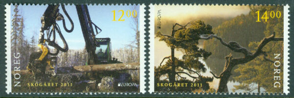 Norge - F 1789-1790 Europa 2011 - Skogen, 2 kpl **