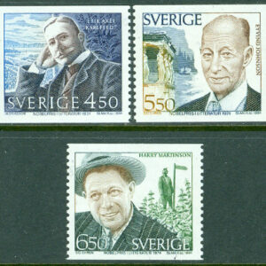 Sverige – F 1873-1875 Nobelpristagare – Litteratur, 3 kpl **