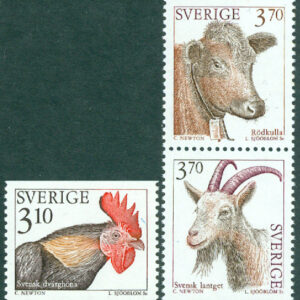 Sverige – F 1878-1880 Lantdjur 2, 3 kpl **