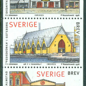 Sverige – F 2061-2065 Svenska hus 4. Hus i staden, 5-strip kpl **