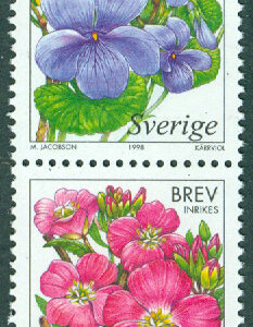 Sverige – F 2067-2068 Våtmarksblommor, par kpl **