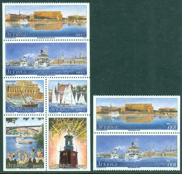 Sverige - F 2070-2077 Stockholm - Staden på vattnet, 8 kpl **