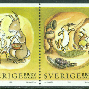 Sverige – F 2109-2112 Kaniner, 5-strip kpl **