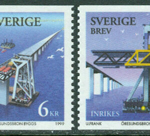 Sverige – F 2115-2116 Öresundsbron byggs, 2 kpl **