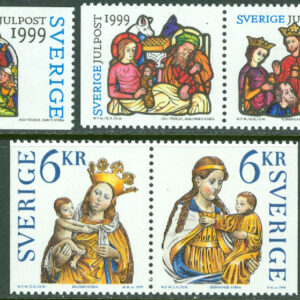 Sverige – F 2164-2168 Julpost, in- och utrikes, 5 kpl **