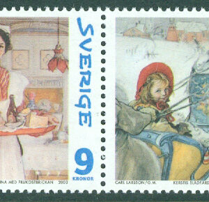 Sverige – F 2397-2398 Julpost – Utrikes julpost, par kpl **