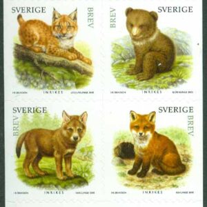 Sverige – F 2504-2507 Vilda djurungar, 4 kpl **
