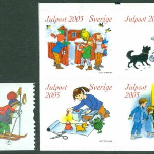 Sverige – F 2518-2522 Julpost inrikes post, 5 kpl **