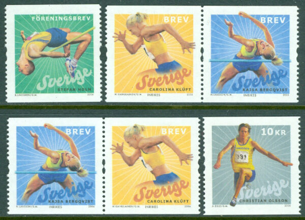 Sverige - F 2545-2548 Svenska hopp, 6 kpl **