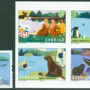 Sverige – F 2549-2553 Sommar vid insjön, 5 kpl **