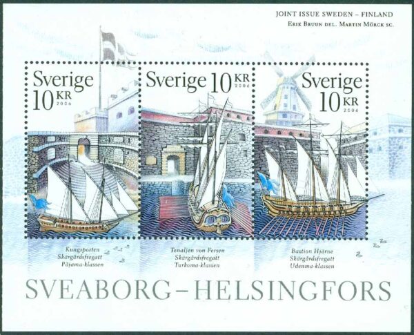 Sverige - F 2554-2556 Sveaborg, kpl häftesblock **