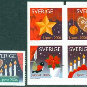 Sverige – F 2573-2577 Julpost – Inrikes julpost 2006, 5 kpl **