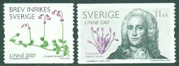 Sverige - F 2586-2587 Carl von Linné 300-årsjubileum, 2 kpl **