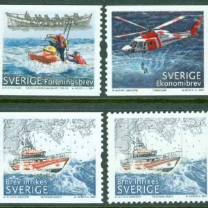 Sverige – F 2590-2592 Sjöräddningen 100 år, 4 kpl **