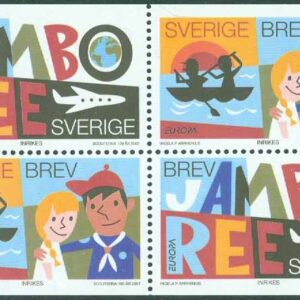 Sverige – F 2593-2594 Europa 2007. Scouting, 4-block kpl **