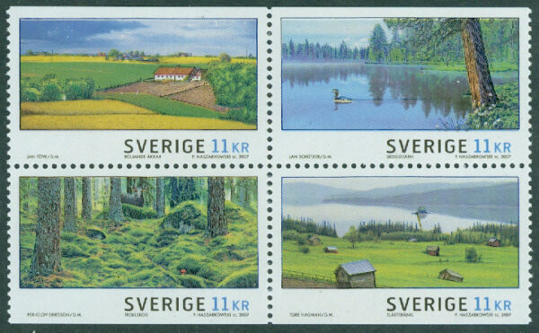 Sverige - F 2606-2609 Sommarlandskap, 4-block kpl **