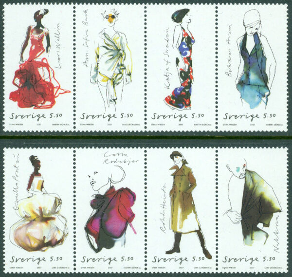 Sverige - F 2618-2625 Svenskt mode, 8 kpl **