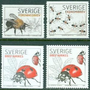 Sverige – F 2635-2637 Insekter, 4 ol **