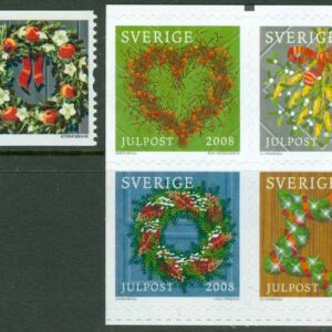 Sverige – F 2685-2689 Julpost – Inrikes julpost, 5 kpl **