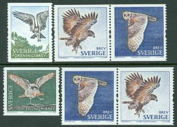 Sverige - F 2715-2718 Bevingat, 6 kpl **