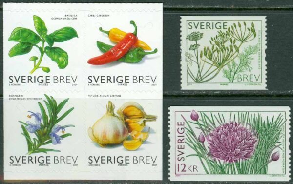 Sverige - F 2731-2736 Kryddor, 6 kpl **