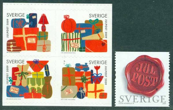 Sverige - F 2742-2746 Julpost - Inrikes julpost, 5 kpl **