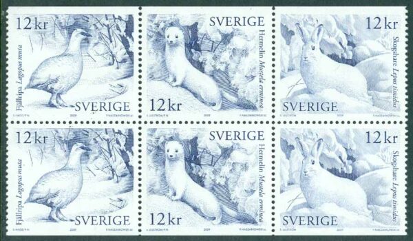 Sverige - F 2747-2749 Julpost - Utrikes julpost, 6 kpl **
