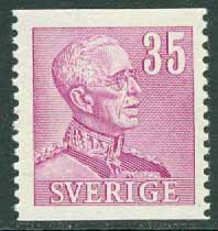 Sverige – F  280 Gustaf V profil höger, typ II. 35 öre karminviolett **