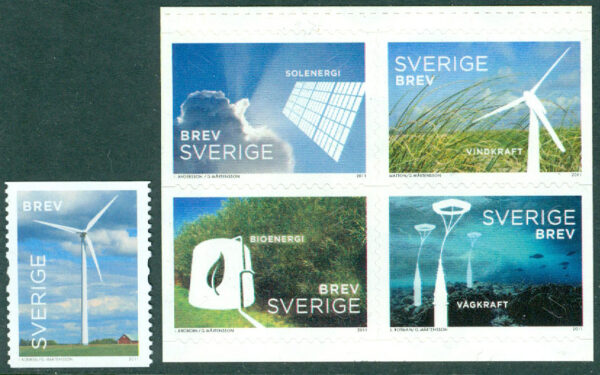 Sverige - F 2819-2823 Naturkraft, 5 kpl **