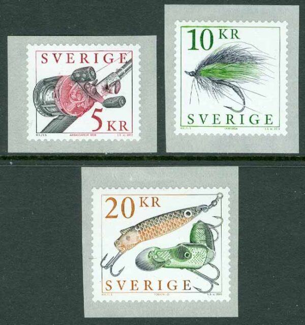 Sverige - F 2885-2887 Fiskeredskap, 3 kpl **