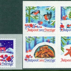 Sverige – F 2972-2976 Inrikes julpost 2013, 5 kpl **