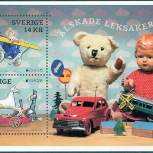 Sverige – F 3047-3048 (BL 43) Europa 2015 – Älskade leksaker, block kpl **