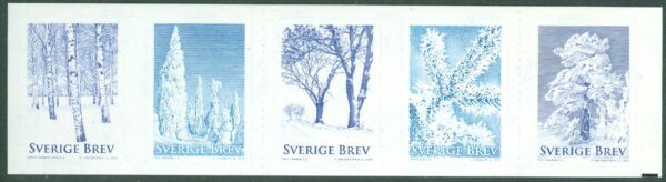 Sverige - F 3089-3093 Vinterträd, 5 kpl **