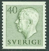 Sverige – F  412 Gustaf VI Adolf typ I, 40 öre **